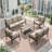 5-Piece Metal Patio Furniture Set-1819452042