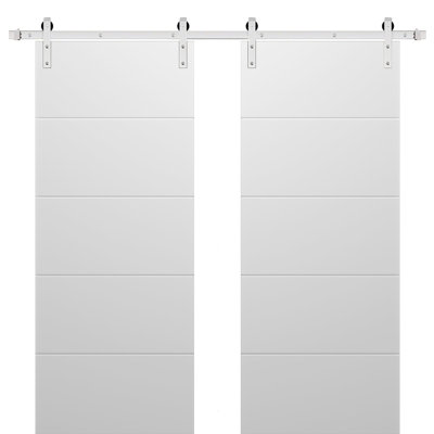Planum Flush Wood Barn White Doors