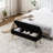 Velvet Storage Bench with Gold Legs Nailhead Trim, Upholstered Bedroom Bench for End of Bed-1395960277-1377762630