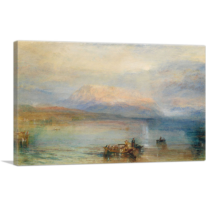 «The Red Rigi 1842» par J. M. W. Turner, reproduction d'art sur toile tendue, H 26 po x l 40 po x 1,5 po