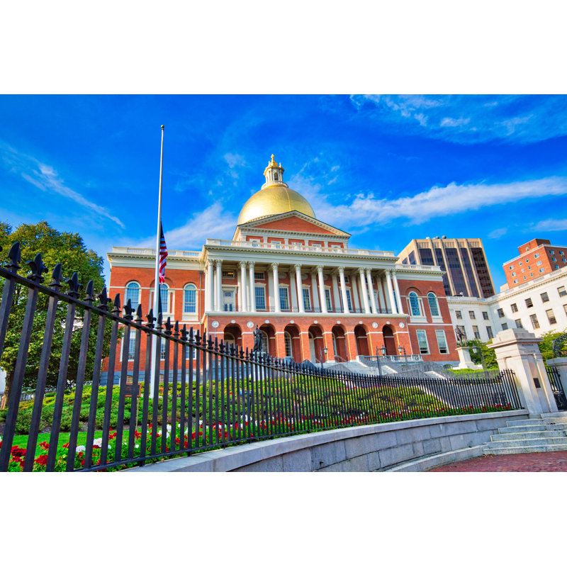 Makhyla Massachusetts State House by Elijah-Lovkoff - Wrapped Canvas Print, 30cm H x 46cm W x 3.8cm D