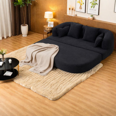Compression 2 in 1 Sofas, Chenille Foldable Modern Compact Home Lounger