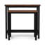Ensemble de tables de bout gigognes industrielles en bois de manguier et en métal de conception l 25 po Skyler-1677118122