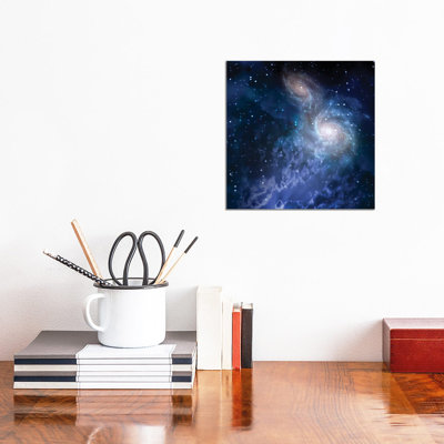 Deep Space Two Merging Galaxies by Bruce Rolff - Wrapped Canvas Print
