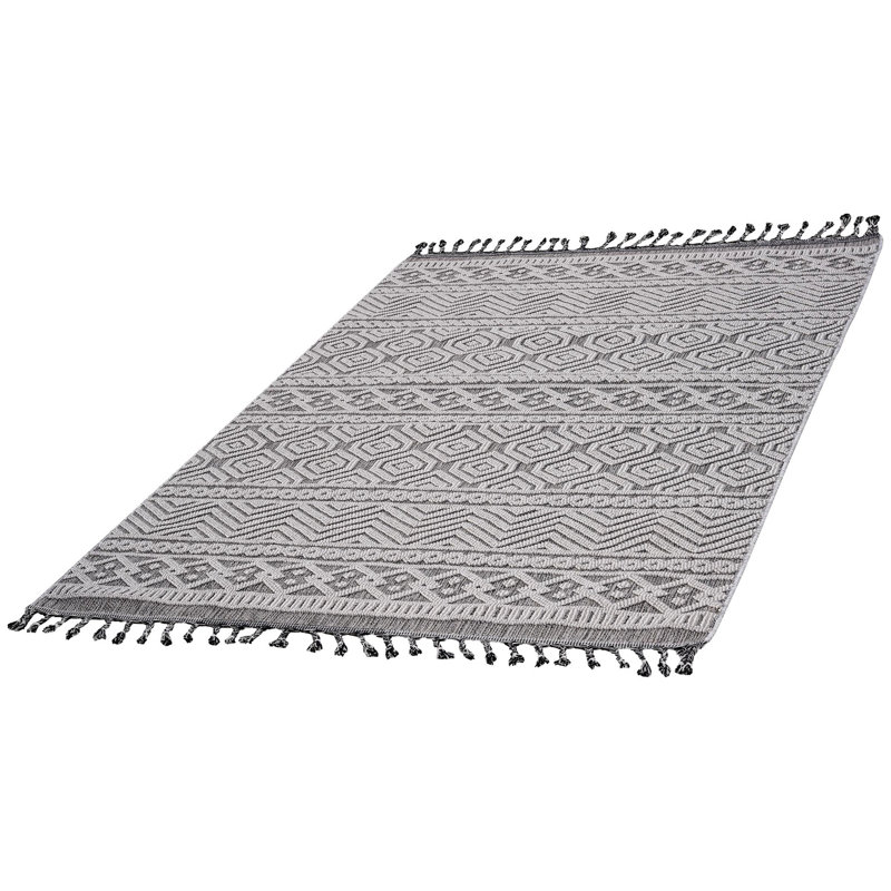 4x6 Loom & Grey/white Geometric Rug - Stylish For Different Sites, Stain , Non-shedding, And Pet , Medium Pile, , Simple Maintenance Veneration Indoor/outdoor Decoration, Pet-, Effortless Duty