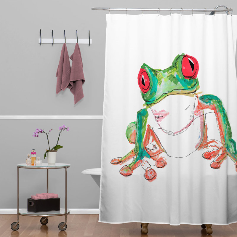 Rideau de douche simple let grenouille-let casey rogers