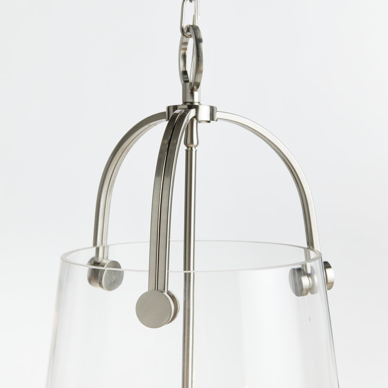 Luminaire suspendu Zelio, Argent argent, H 16,5 po x l 11 po x P 11 po