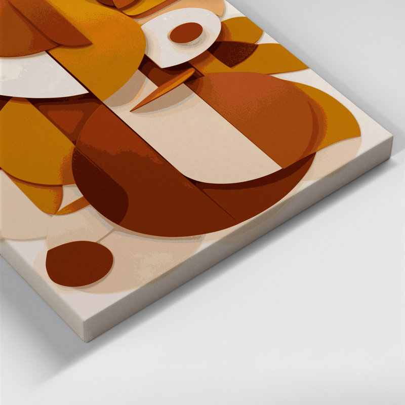 Art abstrait sur toile abstraite, formes 91, H 18 po x l 12 po