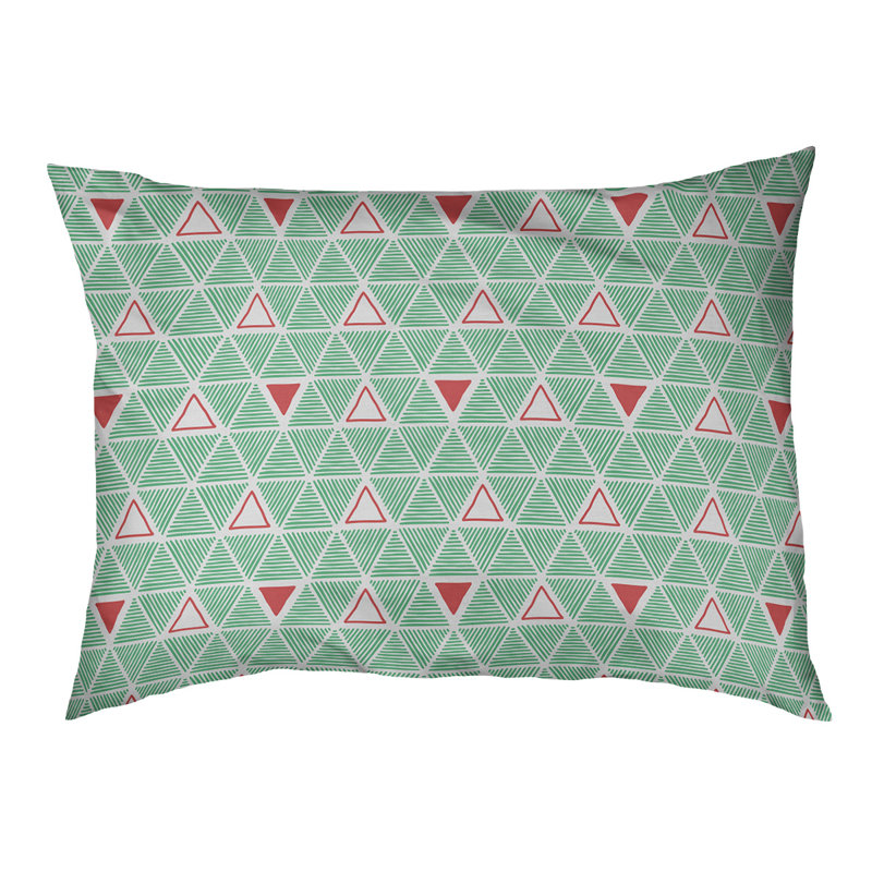 Coussin d’extérieur pour chien à main triangles Chen, Petit (l 28 po x P 6 po x H 18 po), Gris