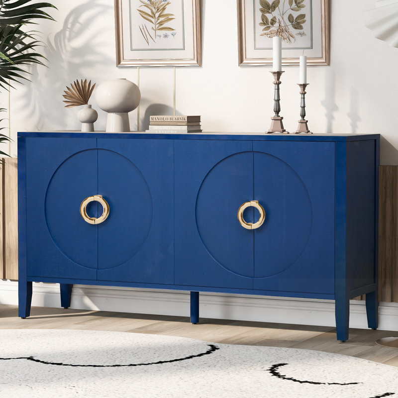 Armoire sophistiquée en placage de sapin avec finition texturée, pour le couloir, l'entrée, le salon et le bureau, Marine