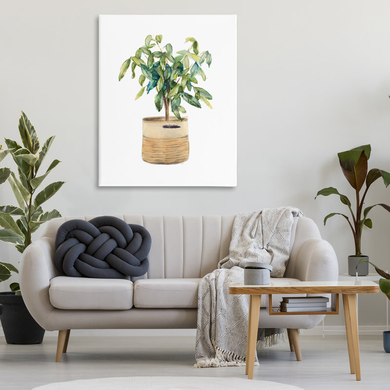 Art mural sur toile de plante en pot par Lanie Loreth, H 48 po x l 36 po
