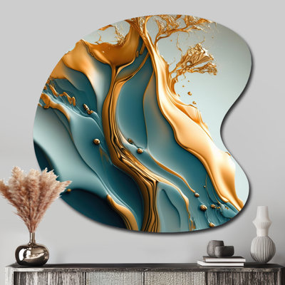 Farnworth - Leaves Drop Shape Asymmetric Metal Wall Art