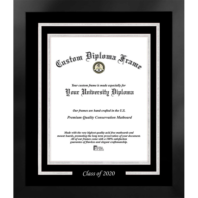 2021 Academic Nova Picture Frame, Blanc / or