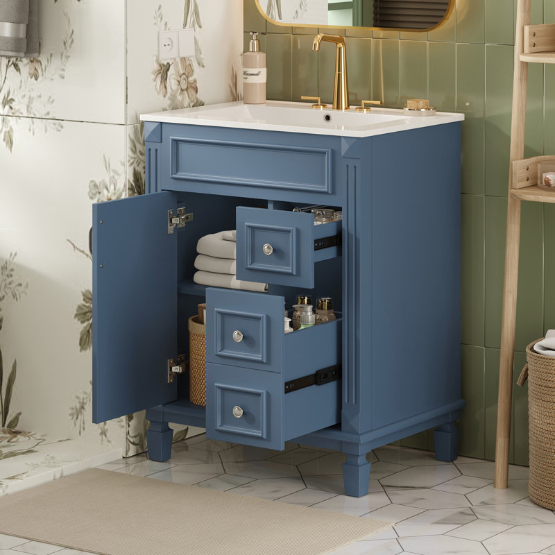Meuble-lavabo 24 po avec lavabo en céramique