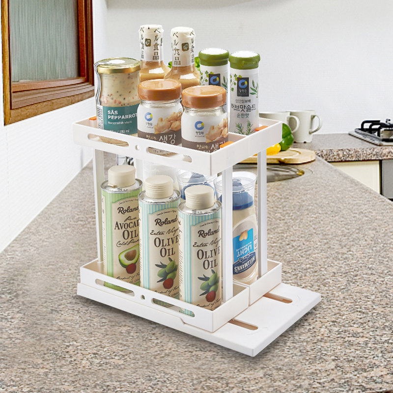 Freestanding Spice Rack with Adjustable Racks