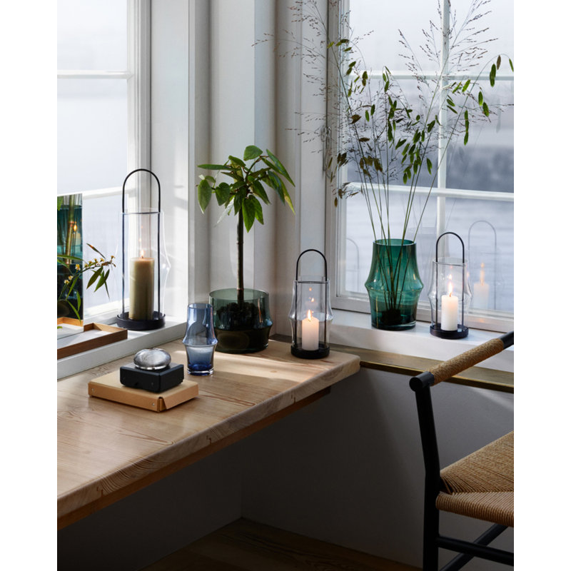Arc Handmade Glass Table Vase, Dark Blue