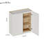  Armoires de buanderie à fixation murale avec portes et tablettes, armoire à pharmacie en bois massif RTA l 30 po x H 30 po x P 12 po, armoire blanche, peu encombrante pour la cuisine, la salle de bain et le garage-120317724-120317729