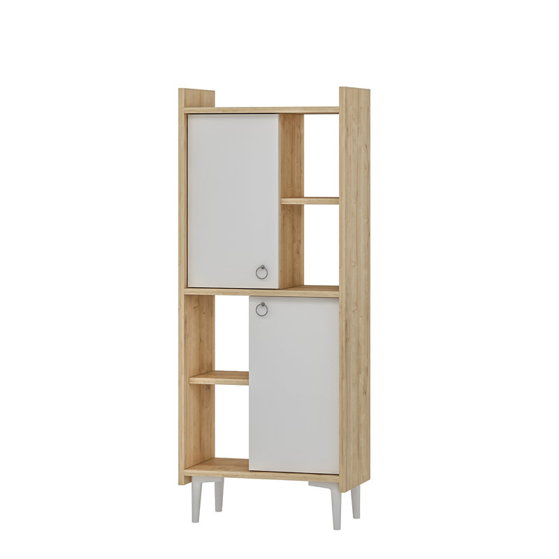 Glendale Freestanding Bathroom Cabinet, White/Natural