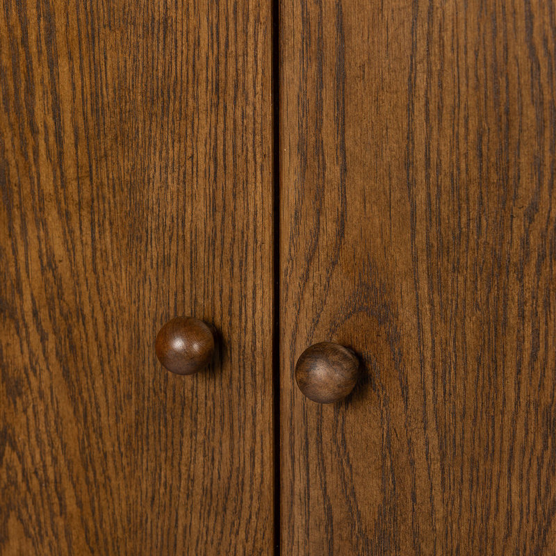 Renaud 3-Door Cabinet-Dark Toasted Oak, Brown