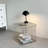 Simple Square Retro Side Table Bedside Table Coffee Table, Fashion Metal Silver Coffee Table Magazine