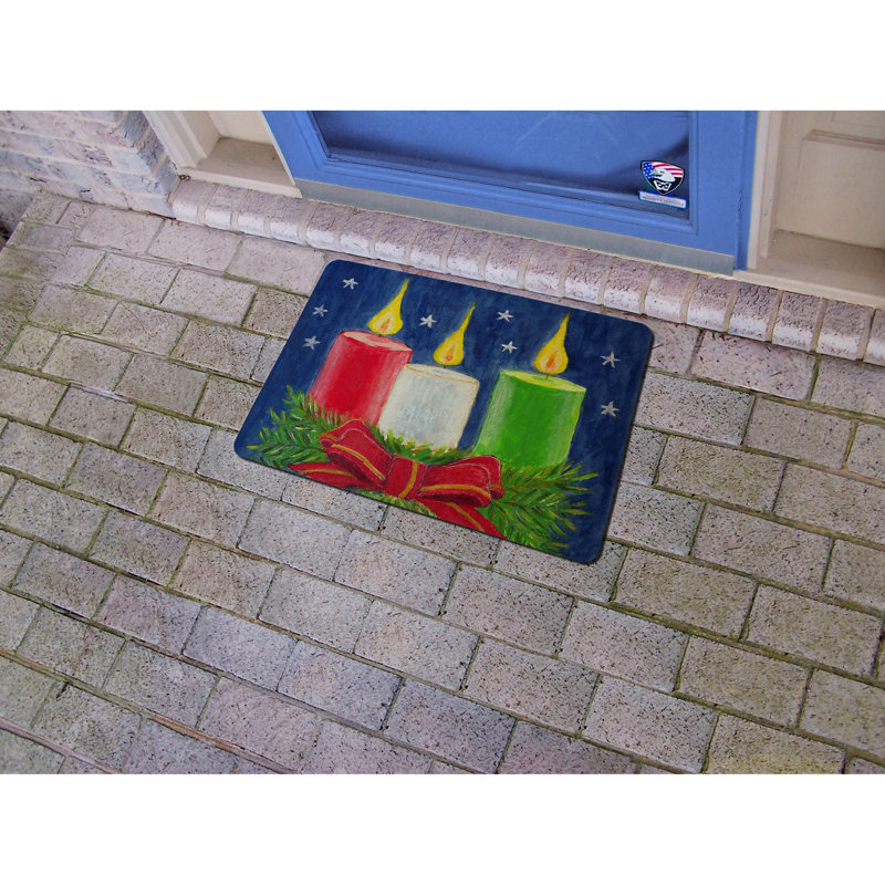 Francesca Non-Slip Christmas Doormat,  Rectangle 1'6" x 2'2"