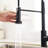 Matte Black Kitchen Faucet With Pull Out , Leak- Connection, Simple Installation Steps Stylish Single Handle, Maintain Hygiene Easily-1708922882