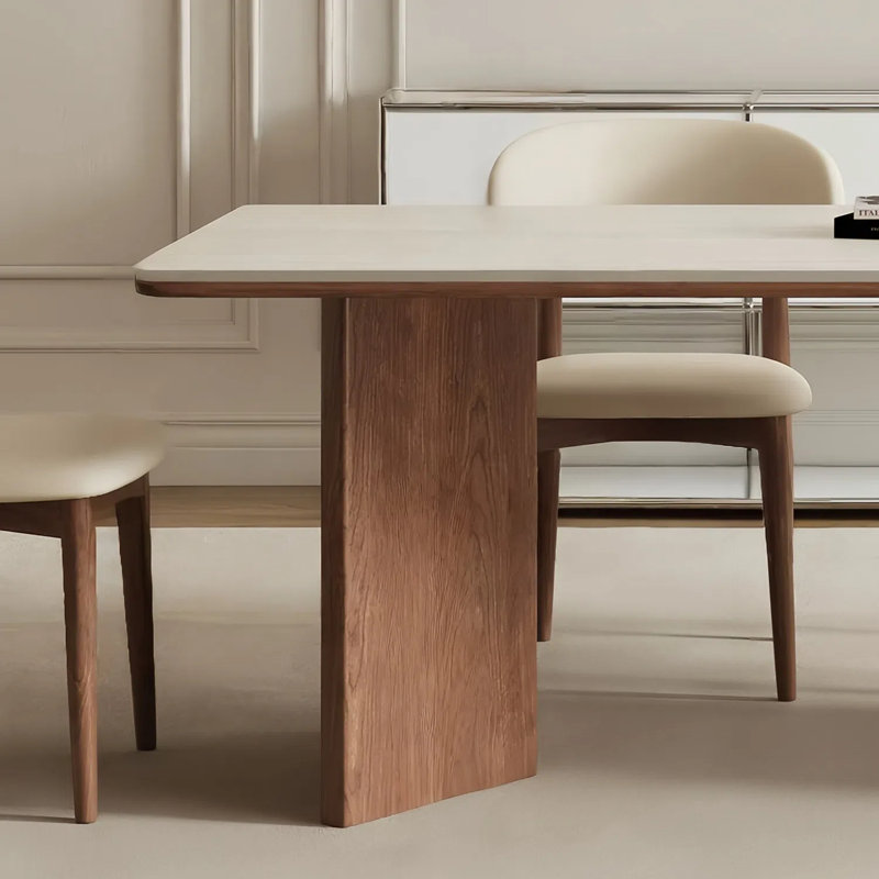 La table de salle à manger rectangulaire rétro est durable, H 29,52 po x L 62,99 po x l 31,49 po