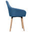 Chaise de salle à manger rembourrée avec accoudoirs en tissu Yes-91895698