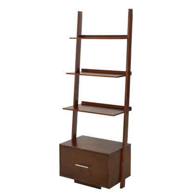 Bibliothèque échelle en bois massif Carbin H 69 po x l 24,75 po