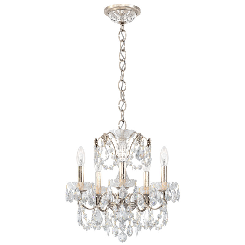 Century 5 - Light Chandelier, Antique Silver