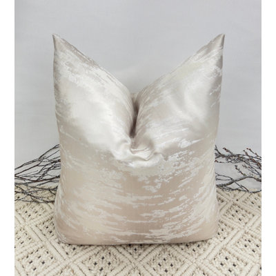 Abstract Cream Square Cushion Cover