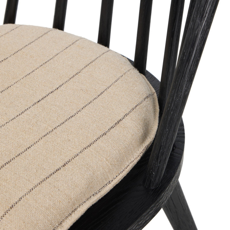 Lewis Upholstered Dining Chair, Black Oak