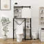 Armoire de rangement au-dessus de la toilette, tablettes de salle de bain au-dessus de la toilette avec porte de grange coulissante, tablettes réglables et support de rangement latéral