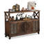 Buffet en bois massif café foncé-1851691534