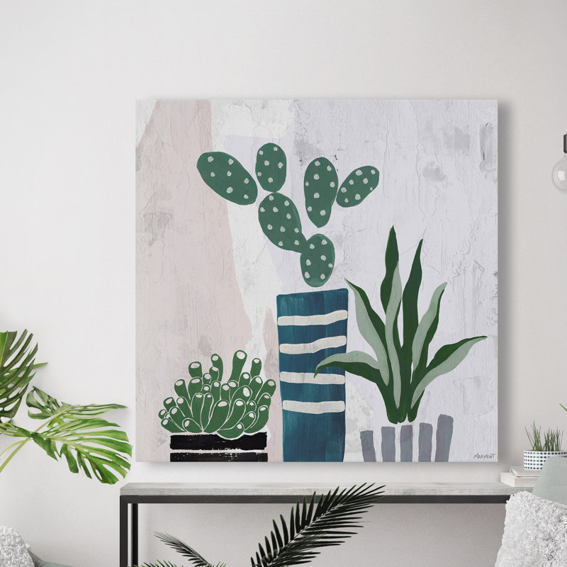 " Potter Plants " Acrylic Painting, 18'' H x 18'' W x 1.5" D