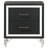 Jenny Nightstand, 24 Inch 2 Drawers And Chrome Accents, Modern Black