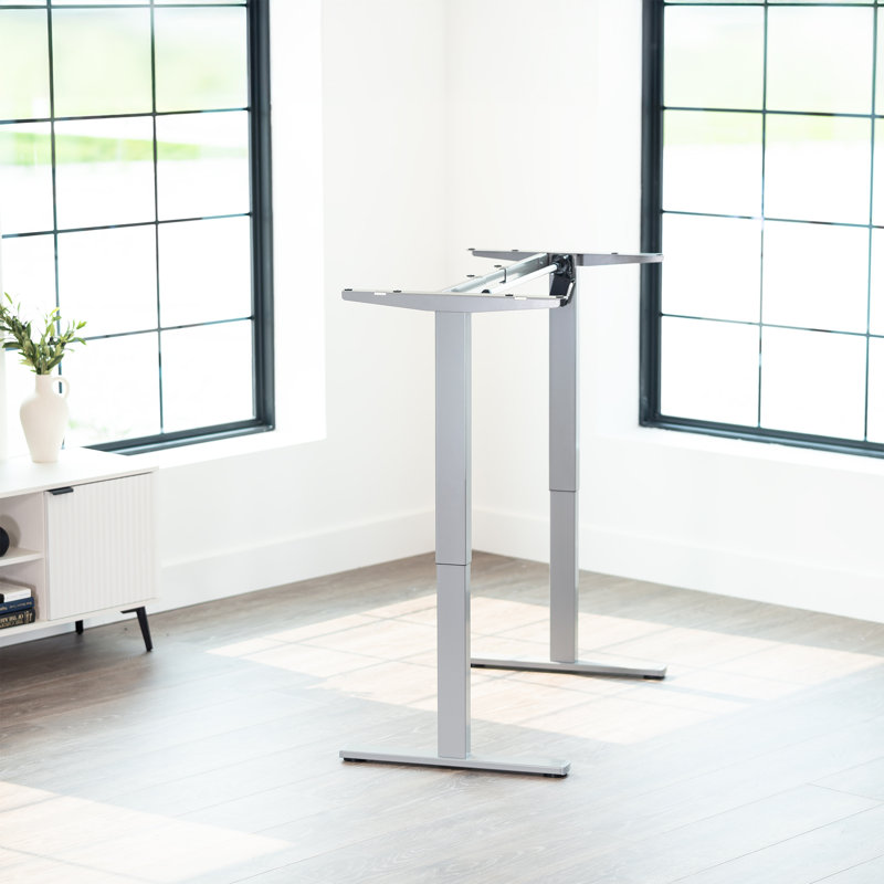 Electric Single Motor Desk Frame (Top Not Included), Gray