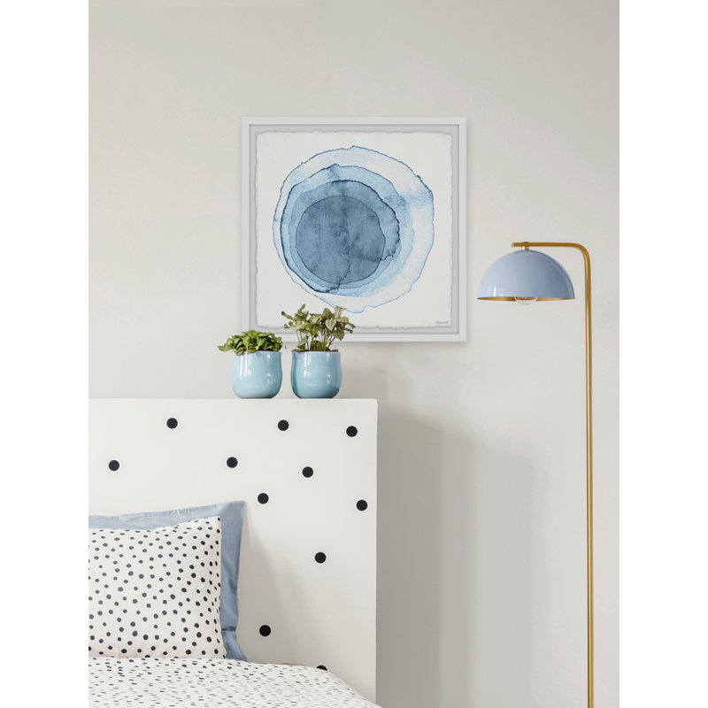 Blue Circle Ink - Picture Frame Painting, 12" W x 12" H