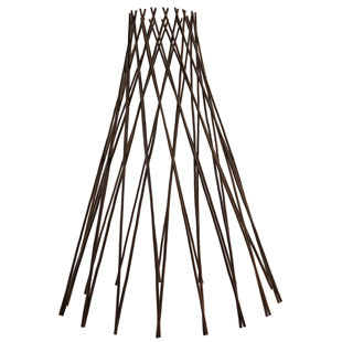 '' H '' W Expandable Wood Twig Round Trellis