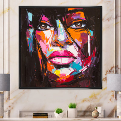 Portrait coloré d'une jeune femme II - on