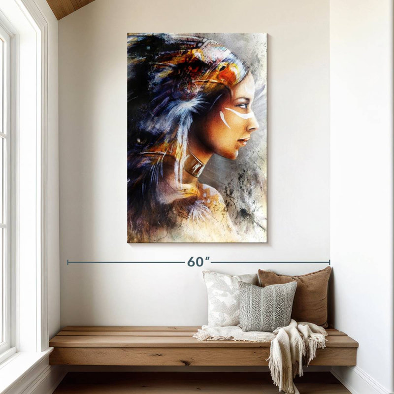 Lelar Indian Warrior, 48" H x 32" W