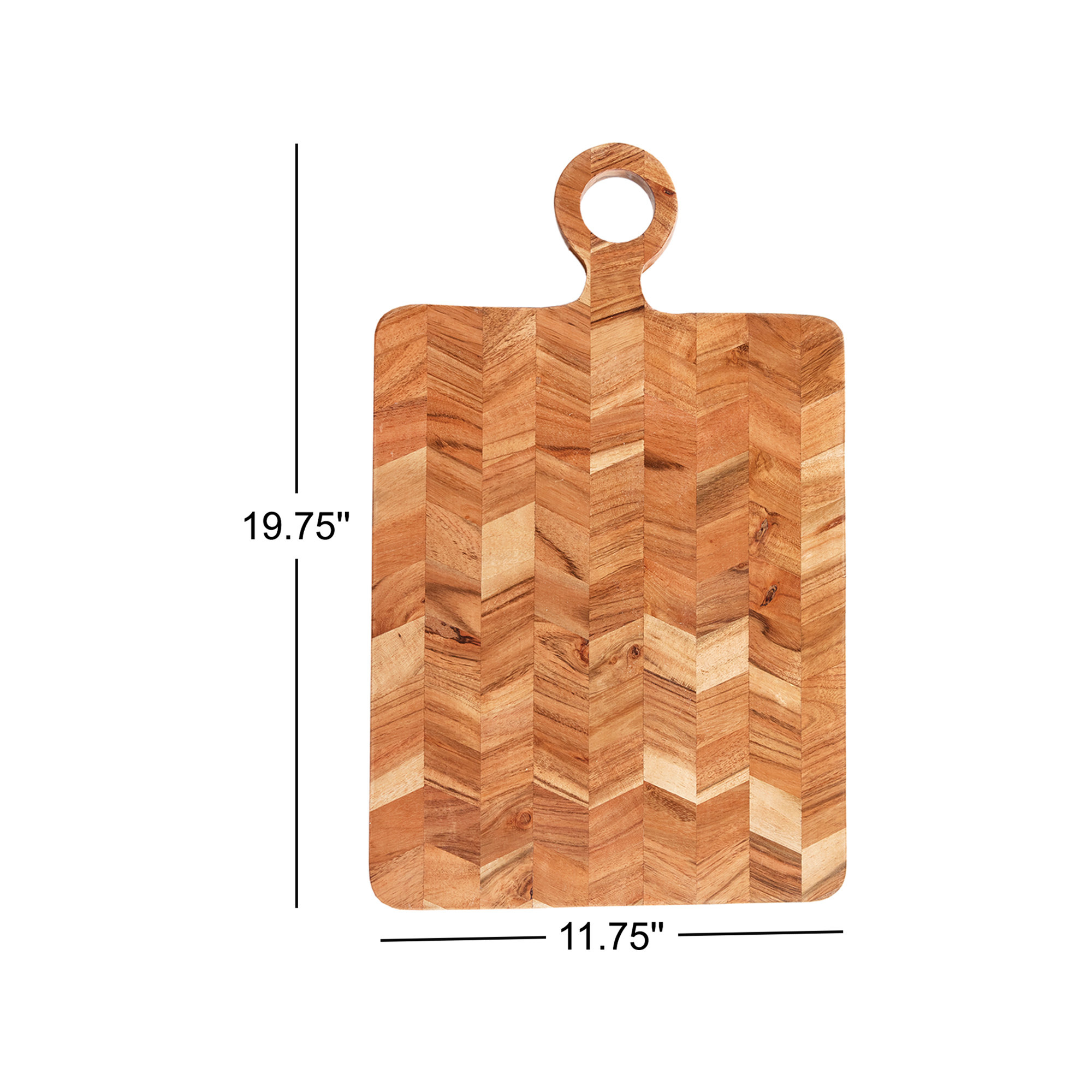 Audryanna Rectangle Wood Cheese Board, 1" H x 11.75" W x 19.75" L