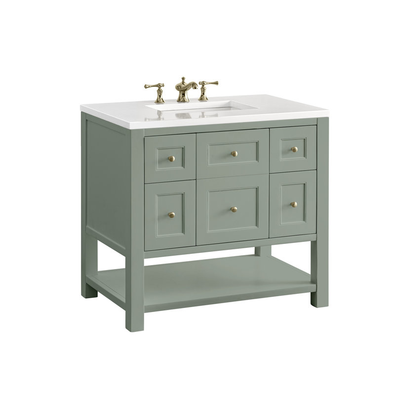 Breckenridge 36'' W Single Vanity, Ethereal Noctis, Smokey Celadon, 8" Widespread