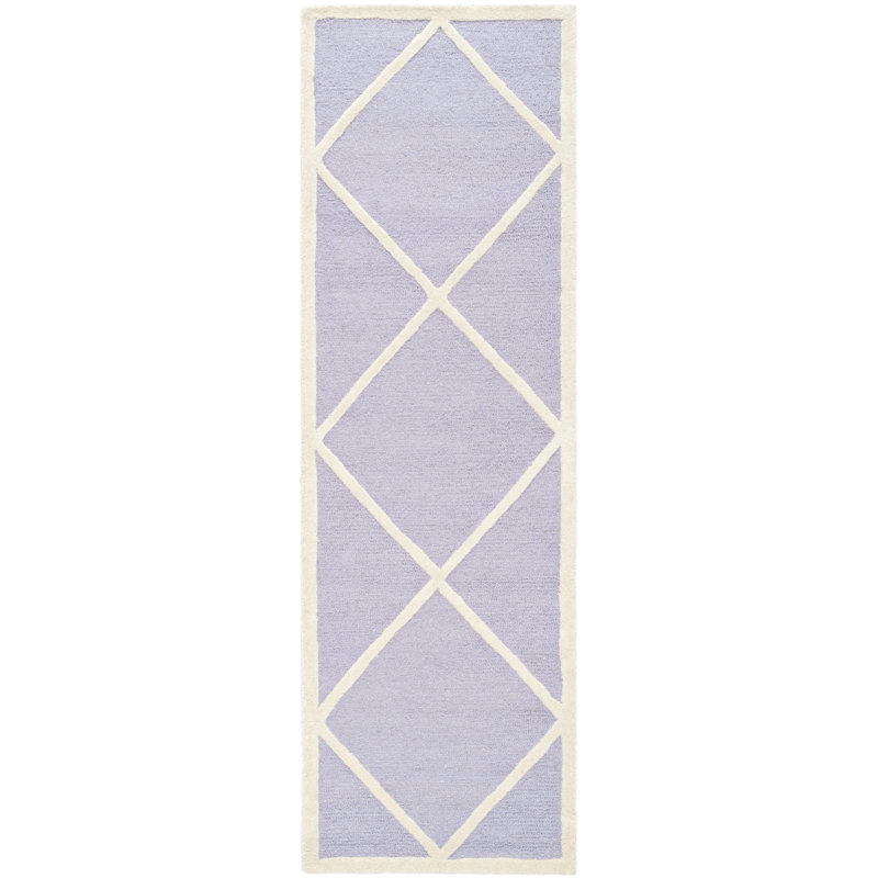 Sanyla Hand Tufted Wool Geometric Rug, Runner 2'6" x 8'