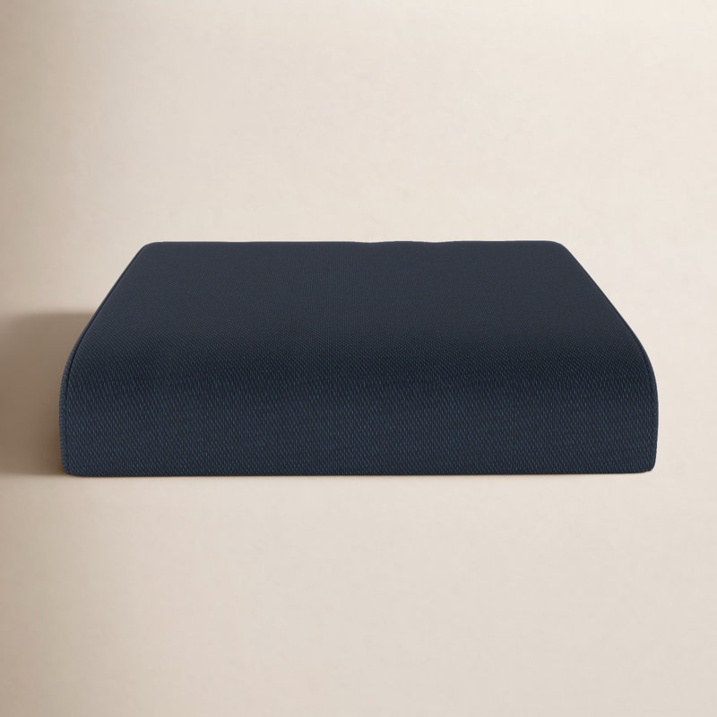 Lotta Lotta Sunbrella® Outdoor Ottoman Cushion, Sunbrella® Canvas Navy, 4" H x 22" W x 20" D