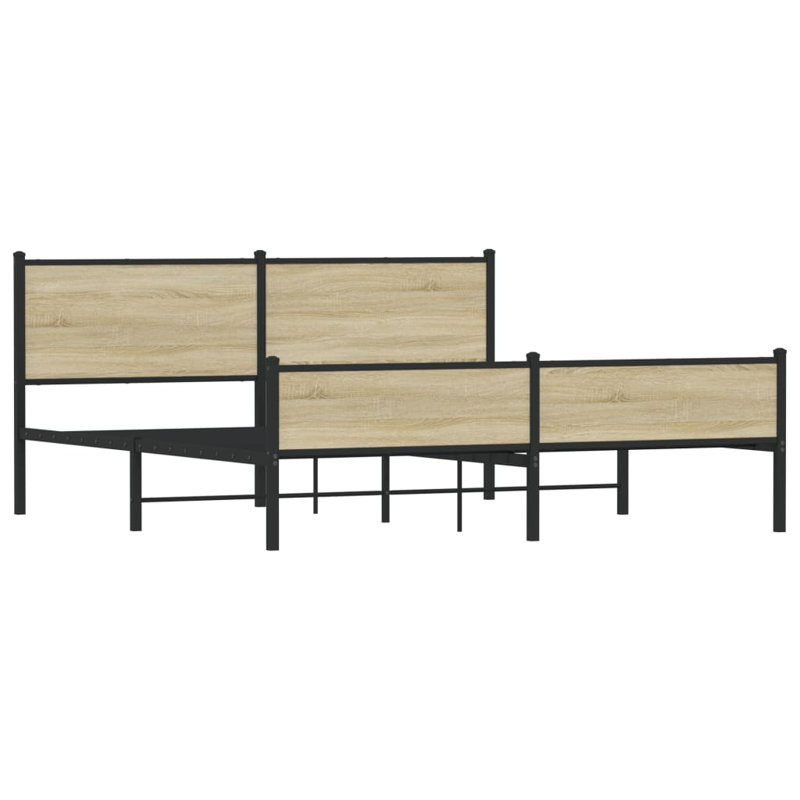 Denita Bed, Sonoma Oak, 91.5cm H x 187cm W x 219cm L