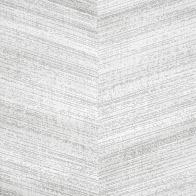 Salt Glass Beads Vetro Chevron Design Wallpaper Roll, White