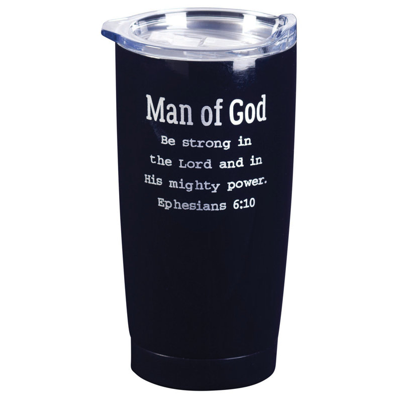Tasse de voyage «Dad Be Strong And Courageous»