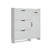 White Color Shoe Cabinet  With 4 Doors 1 Drawers,Large Space For Storage