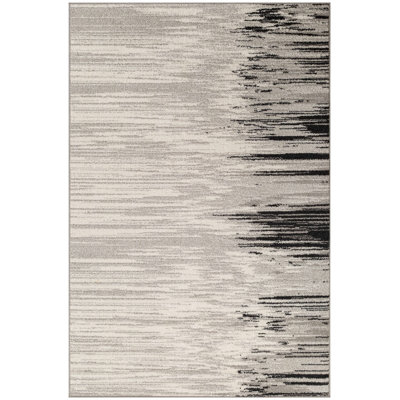 Tapis abstrait gris / noir Gwyn